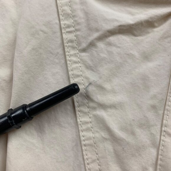 Elodie Cream Poplin Canvas Wide Leg Cargo Pant L - Picture 10 of 10